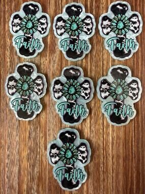 7 Pc Faith Acrylic Flatbacks